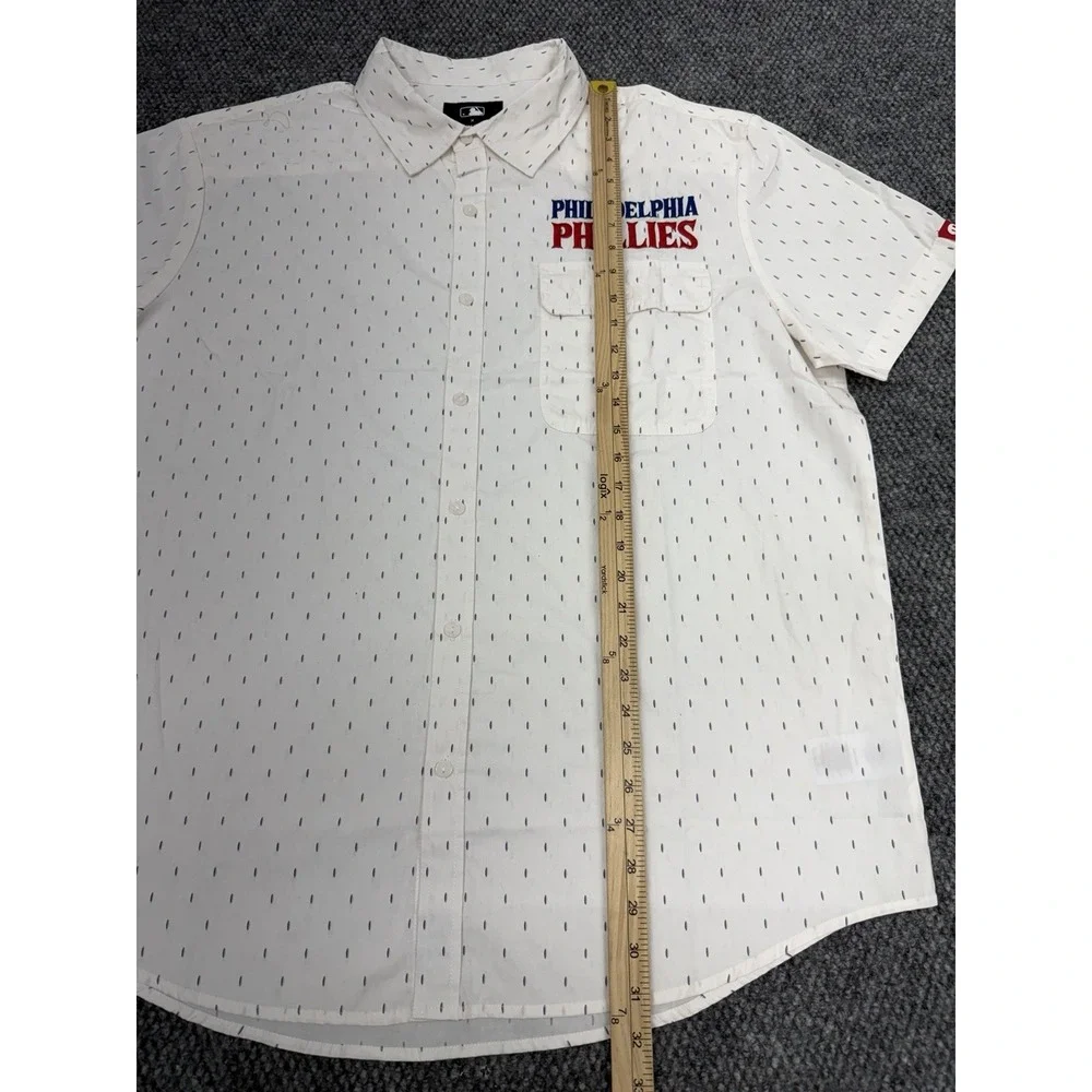 Philadelphia Phillies XL Darius Rucker Collection Cream Button Down Shirt - NWOT - Picture 8 of 9